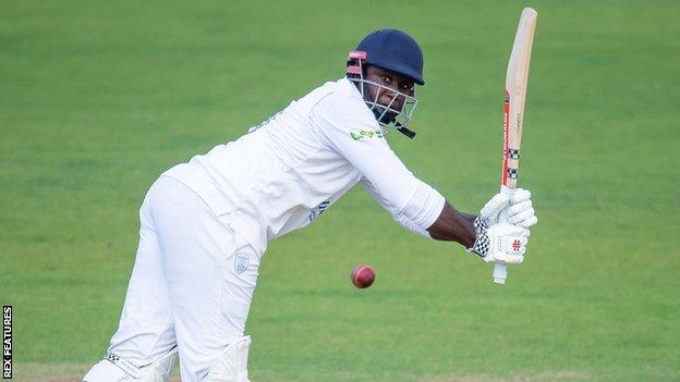 Keith Barker hit his 30th first-class half-century - nine of which have now come at Edgbaston