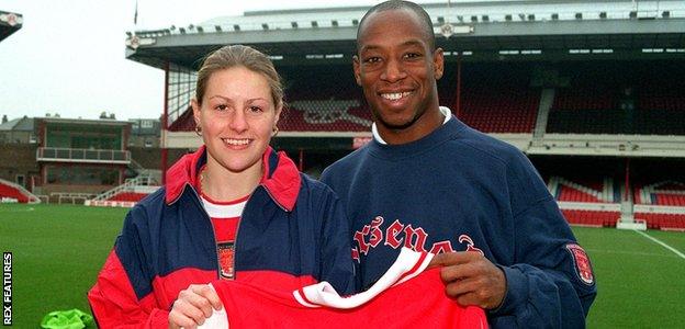 Kelly Smith and Ian Wright