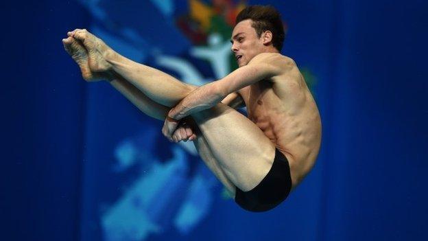 Tom Daley in action in Kazan