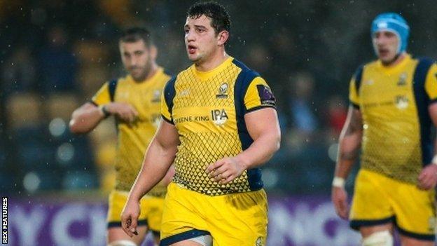 Prop Val Rapava Ruskin crossed for Worcester in time added on at the end of the first half