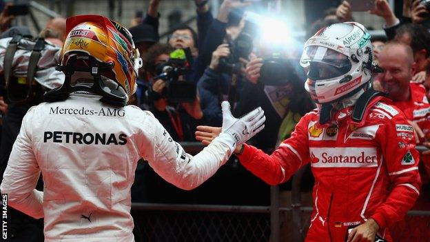 Lewis Hamilton and Sebastian Vettel