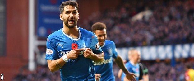 Daniel Candeias celebrates