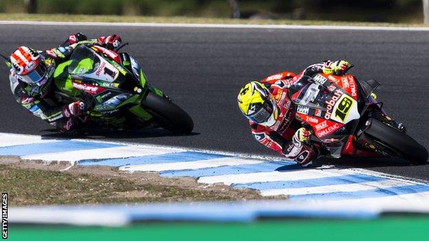 Alvaro Bautista has finished ahead of Jonathan Rea in each of the nine World Superbike races so far this season