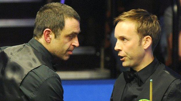 Ronnie O'Sullivan and Ali Carter