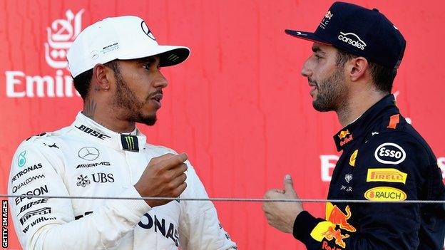 Lewis Hamilton and Daniel Ricciardo