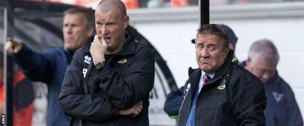 Inverness manager John Robertson (right) and his assistant Brian Rice