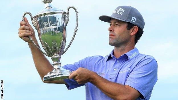 Robert Streb with his trophy