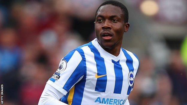 Enock Mwepu in action for Brighton