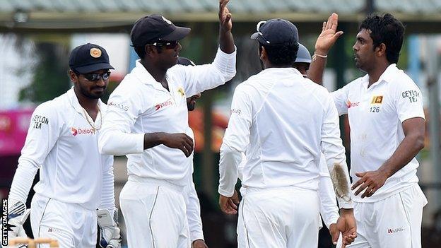 Sri Lanka celebrate a wicket