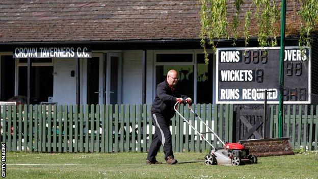 Ground staff at Crown Taverners CC in Camberley