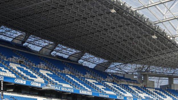 The Anoeta Stadium in San Sebastian