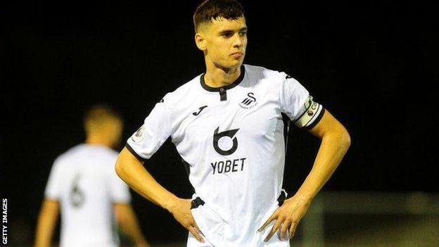 Jack Evans made his first appearance for Swansea City Under-23s in December 2015