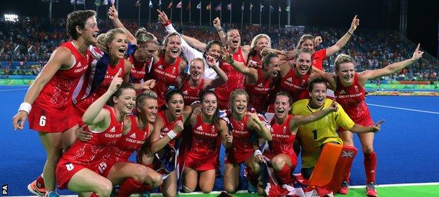 GB women celebrate