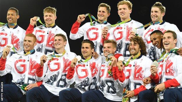 GB Rugby Sevens team win silver at the Rio Olympics in 2016