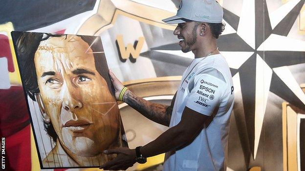 Lewis Hamilton and Ayrton Senna