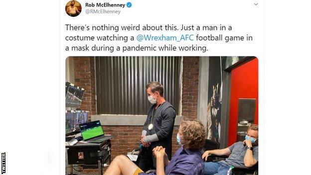 Hollywood actor Rob McElhenney followed the game via a live stream. Wrexham are the subject of a proposed takeover by McElhenney and Deadpool star Ryan Reynolds.