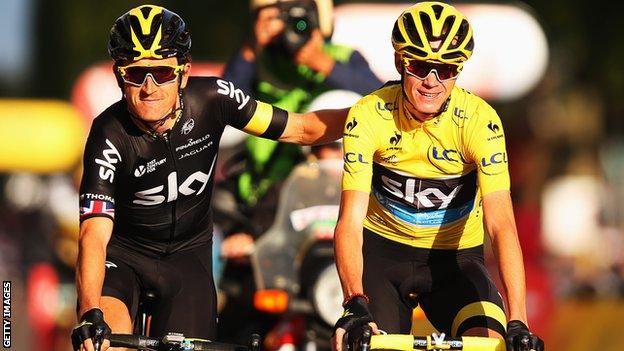 Geraint Thomas (L) and Chris Froome are again expected to spearhead Team Sky's challenge at the Tour de France