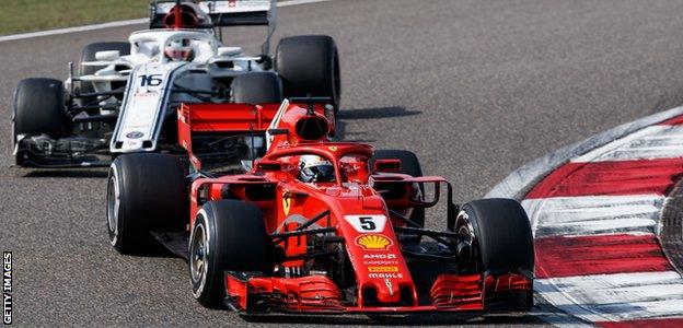 Charles Leclerc and Sebastian Vettel