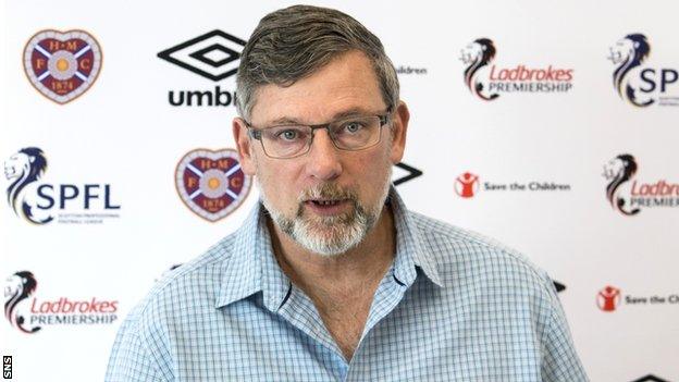 Craig Levein speaks to the media on Thursday