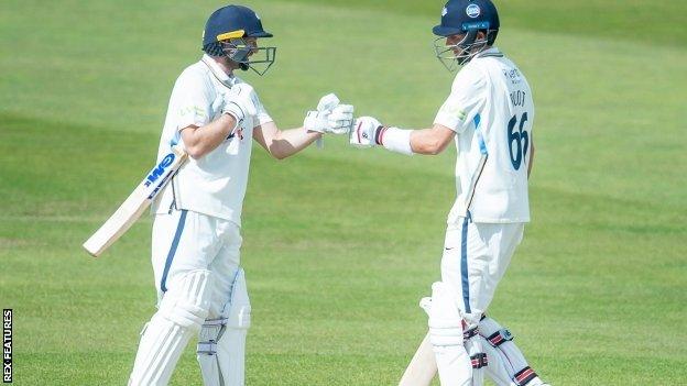 Adam Lyth's second century for Yorkshire in successive games was quickly followed by England captain Joe Root's first ton for the Tykes since April 2019