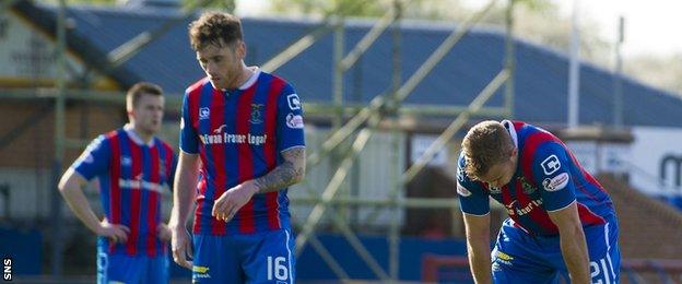 Dejected Inverness players