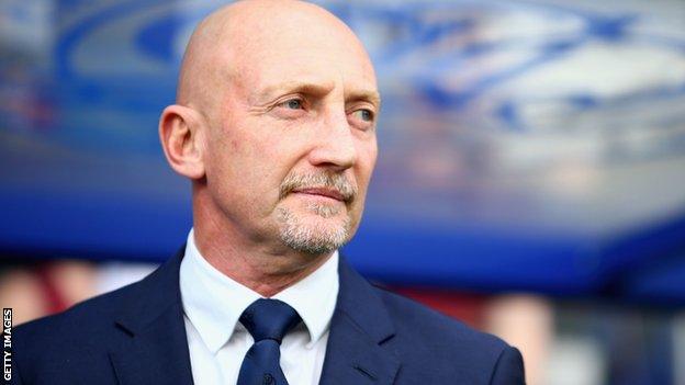 Ian Holloway looks on from the sidelines