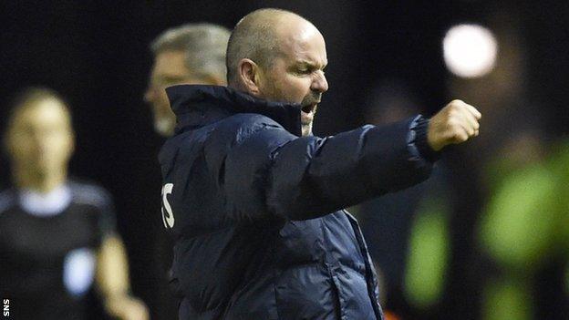 Kilmarnock manager Steve Clarke celebrates