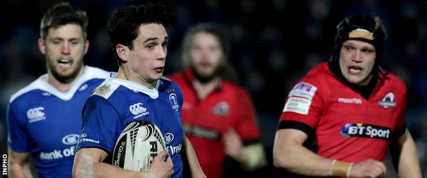 Fly-half Joey Carbery scored two of Leinster's six tries in Dublin