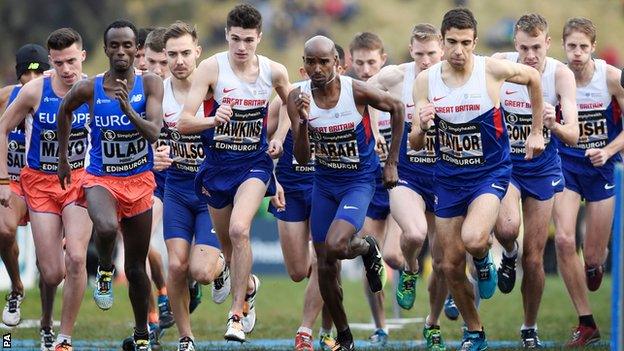 Callum Hawkins and Mo Farah