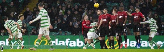 Ryan Christie's free-kick was his seventh goal in 10 games