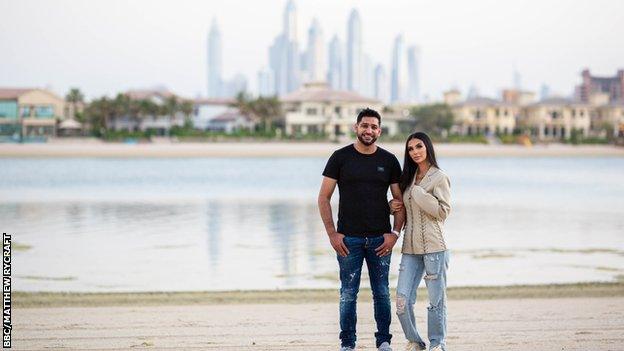 Amir Khan and Faryal Makhdoom in Dubai.