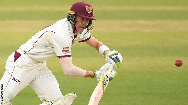 Marnus Labuschagne in action for Queensland