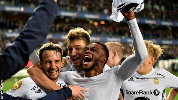 Rosenborg celebrate