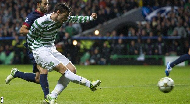 Tony Watt's goal seven minutes from time sparked scenes of wild celebration at Celtic Park