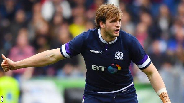 Richie Gray in action for Scotland