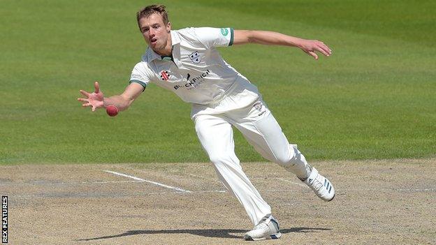 Worcestershire bowler Charlie Morris took 5-73 in Glamorgan's first innings