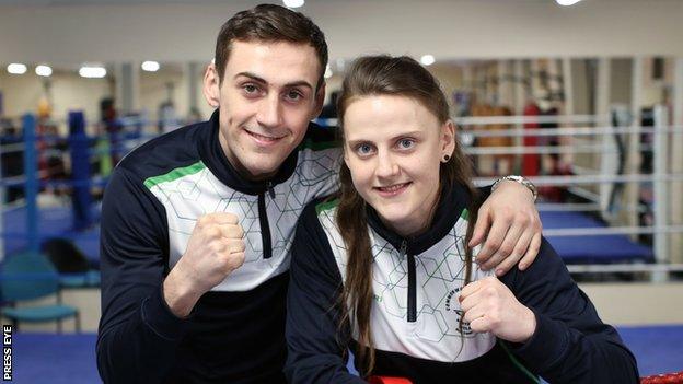 Aidan Walsh and his sister Michaela