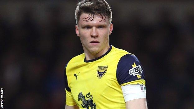 Rob Dickie in action for Oxford United