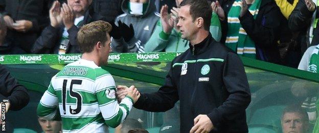 Kris Commons and manager Ronny Deila