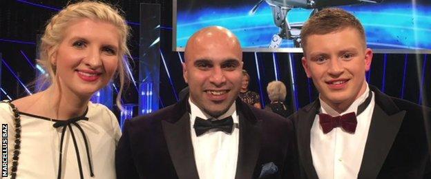 Marcellus Baz with Becky Adlington and Adam Peaty