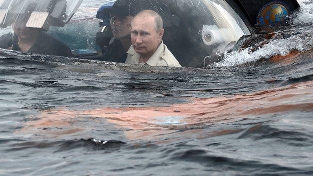 Putin in a submarine