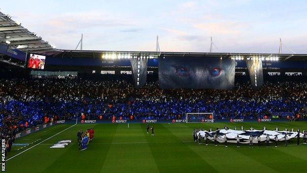 The King Power Stadium just before kick-off