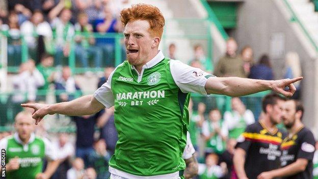 Simon Murray scored 10 goals in his first seven outings for Hibernian