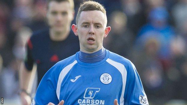 Paul Burns in action for Queen of the South