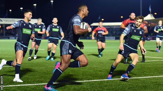 Ratu Tagive scores eighth Glasgow try