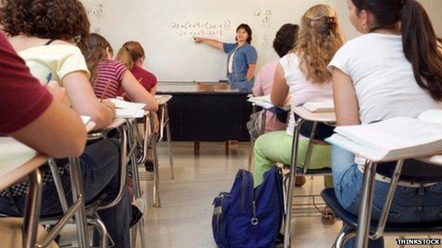 College students in classroom