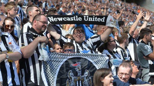 Newcastle fans