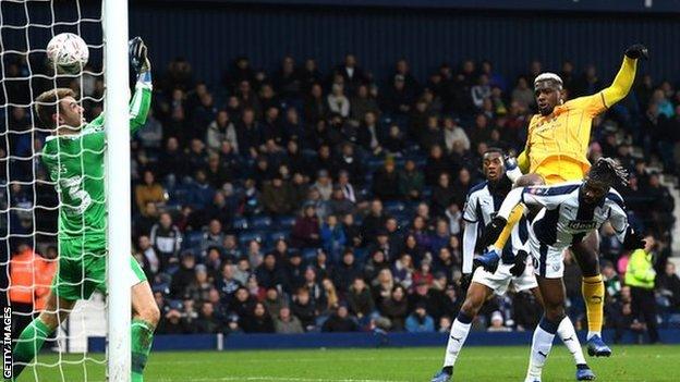 Bakary Sako scores his only goal for West Brom against Wigan