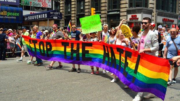 Pride march in New York, 2017