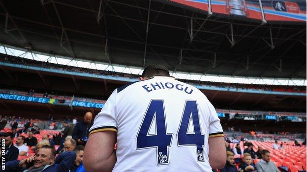 A Spurs fan at Wembley